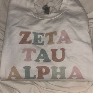 Zeta tau alpha (ZTA) sorority sweatshirt size L/XL good condition